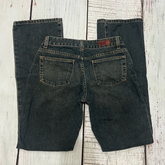 AG ADRIANO GOLDSCHMIED boot cut jeans dirty wash denim size 27 Y2K Vintage EUC - Picture 11 of 14